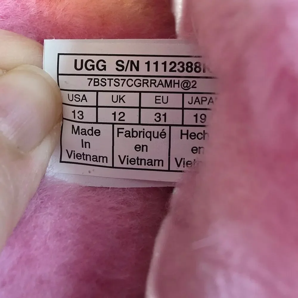 UGG Kids Pink Glitter Leopard Short Boots